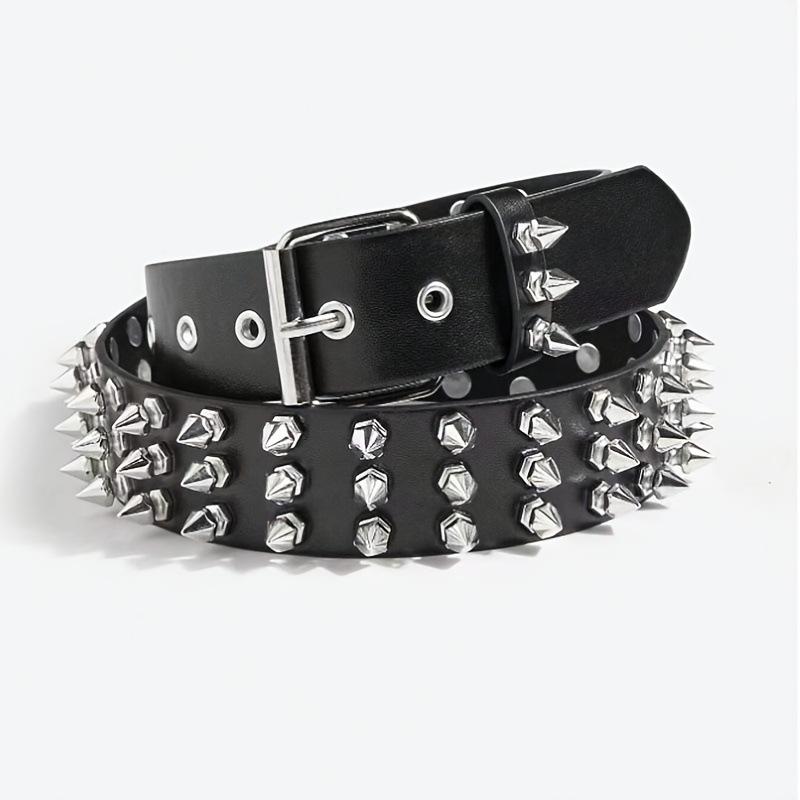 Creative Eye Rivet Belt Goth Style Pin Buckle Man/Woman  Casual Punk Style Pu Leather Waistband For Jeans Y2K Belt