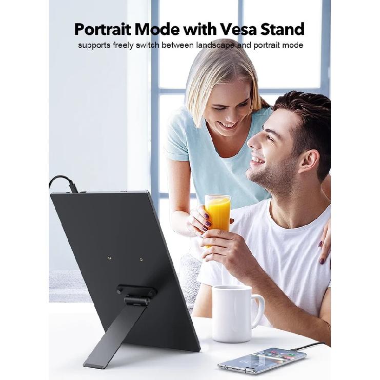 UPERFECT Portable VESA Monitor Stand with Hand Screw 7 to 17.3 inch Freestanding VESA Monitor Desk Mount With Swivel/Tilt/Rota