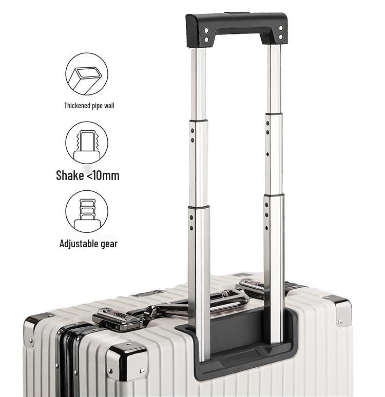 Lightweight 18-Inch Aluminum Carry-On Trolley with Quiet Wheels, Sturdy and Durable