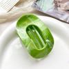 Arc-shaped Oval Grab Clip Marble Gradient Color Ponytail Bun Shark Clip High-end Hair Accessory Hair Clip