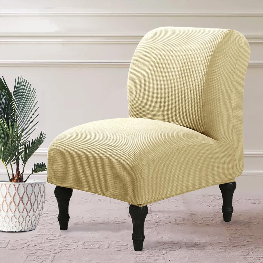 Armless Chair Cover Single Sofa Slipcover Modern Accent Stretch Chair Covers Elastic Cheap Couch Protector Cover For Home Hotel