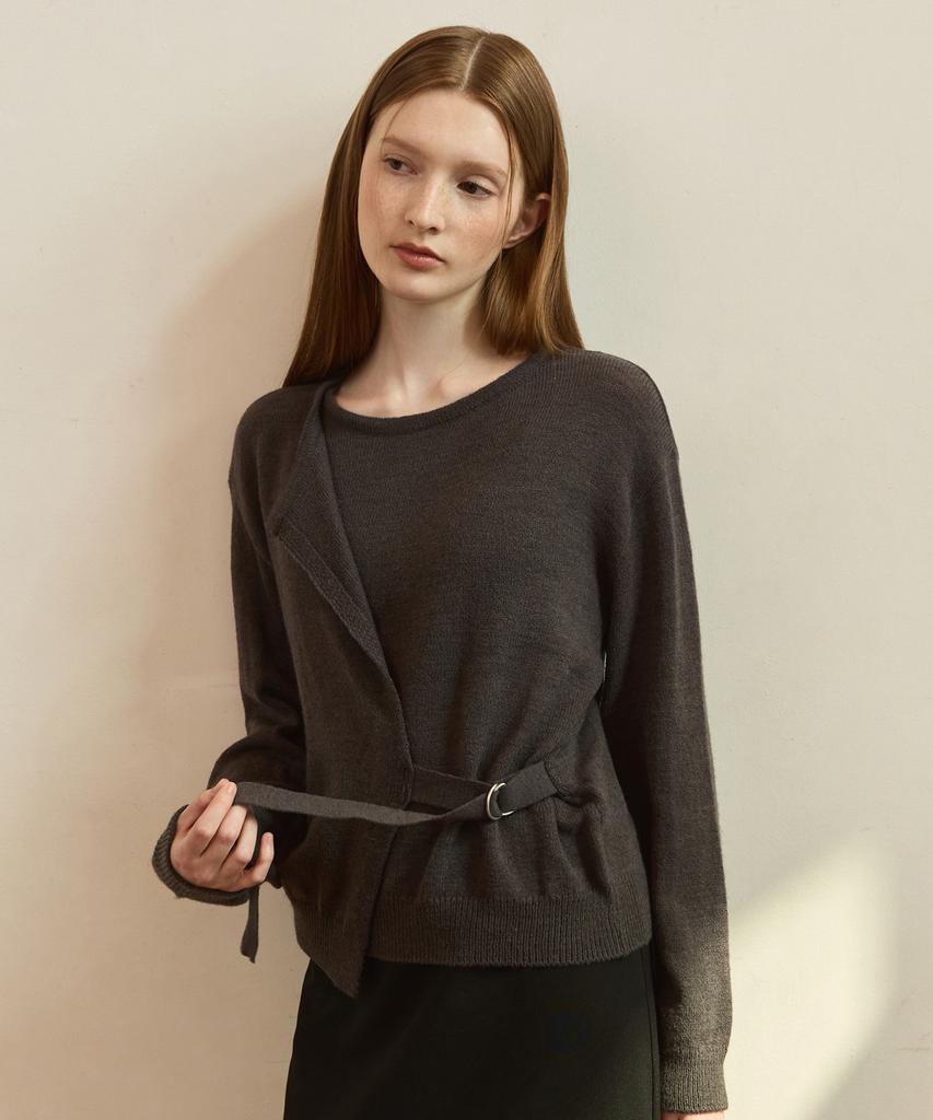 ADAUL Bouckle Lap Modern Knit - Charcoal