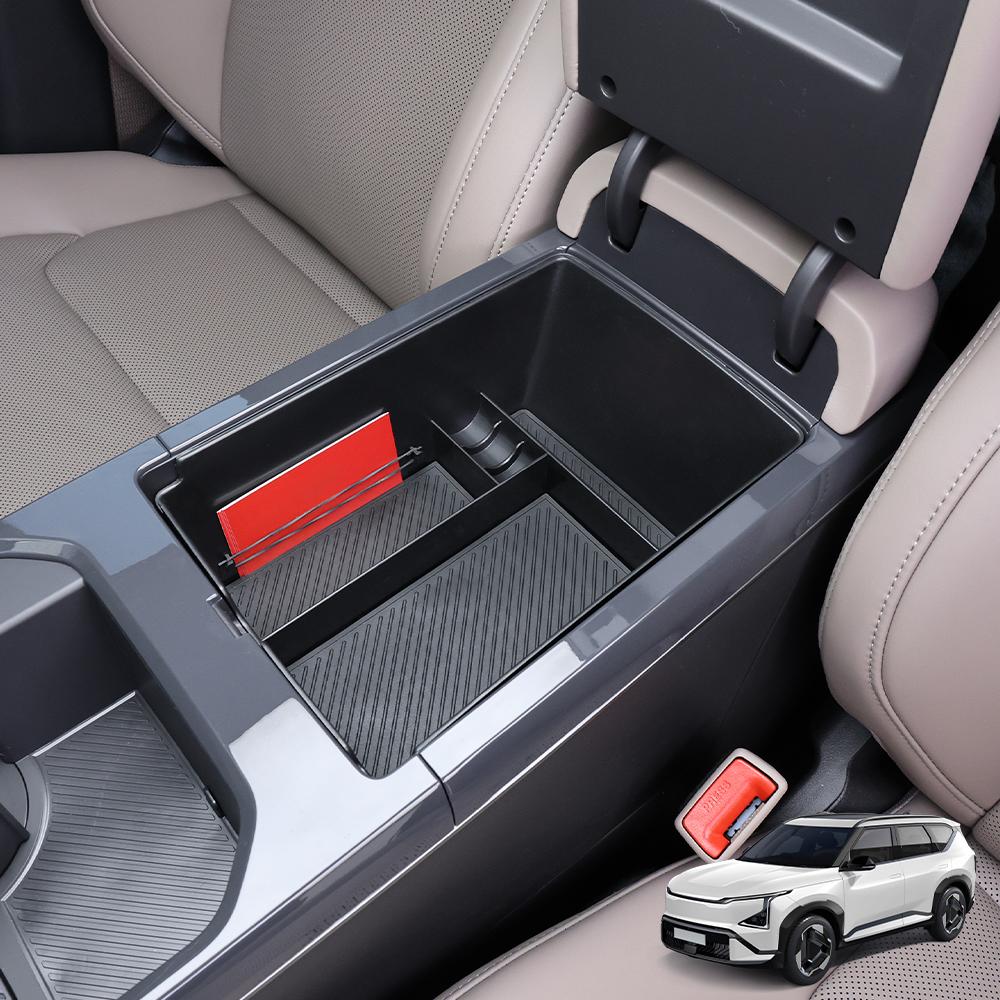 Voor Kia EV5 Auto Tuning Speciale Middenopbergdoos Console Armleuning Organizer Dubbellaagse Opbergdoos Waterbeker Accessoires