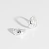 925 Silver Soft Bold One-Touch Ring Earrings W