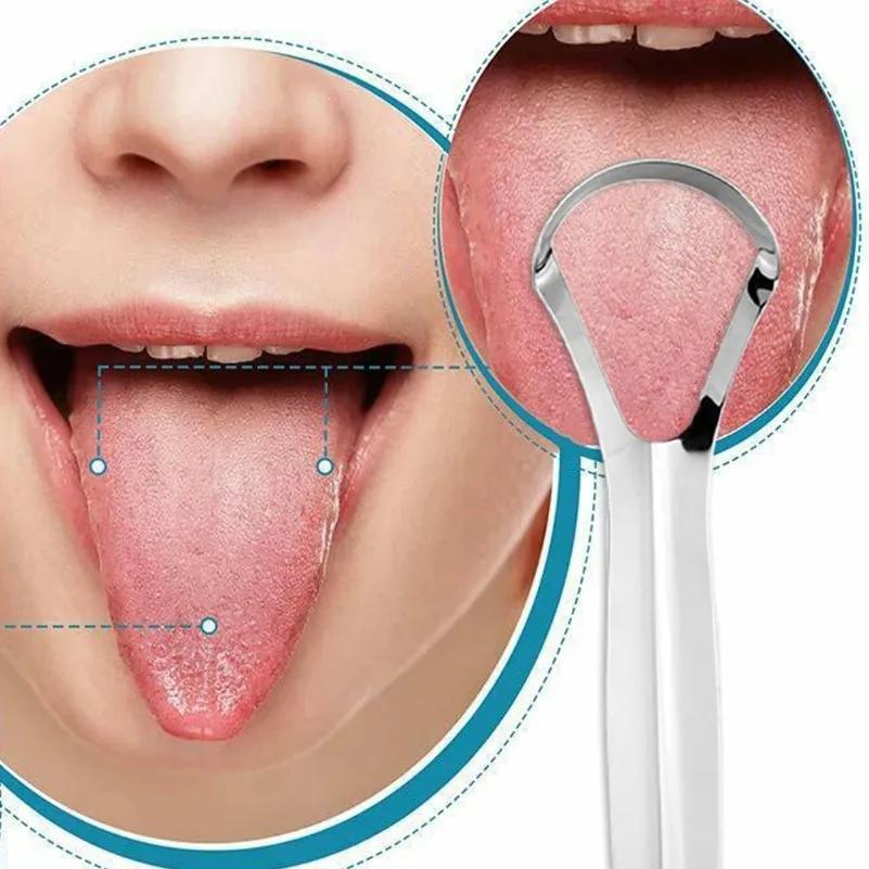 Stainless Steel Tongue Scraper for Halitosis Oral Care Removes Tongue Coating Effectively Cleaner Tool for Fresh Breath