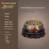 Pure Copper Incense Burner: Indoor Household Use for Agarwood & Sandalwood Fumigation, Includes Tray and Incense Seal.