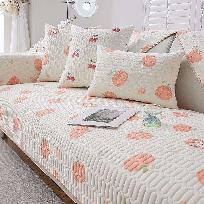 Latex Cool Mat Sofa Towel Summer Ice Silk Seat Cushion Non Slip Sofa Cover Dust and Dirt Proof Sofa Protective Cover