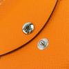 Excellent HERMES Coin case Calvi duo Card Case Orange Epsom Leather Women Used