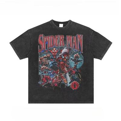 2026 nouveau Comics Venom Spider T-shirt Unisexe Lavable Retro Col Rond pour Rue Harajuku Vêtements HipHop