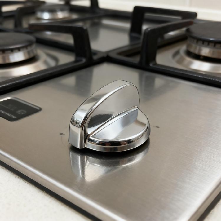 6PCS Plastic Gas Stove Handle Replacement Rust Proof Design Precise Flame Adjustment Control Knob ABS Texture for Repair