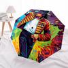 1 Stück Michael Joseph Jackson Automatischer Faltregenschirm, Tragbares faltbares Design, Lässiges Outdoor-Accessoire L1127037
