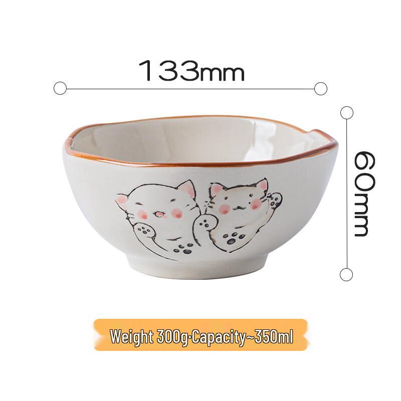 

Japanese Lucky Cat Ceramic Rice Bowl