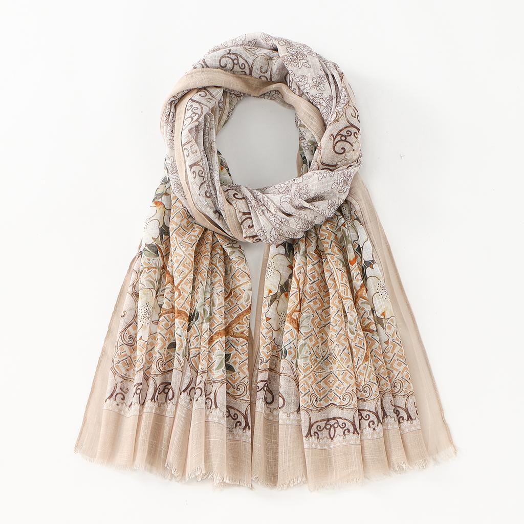 New Muslim Hijab For Woman Scarf Floral Printed Shawls Fashion Lightweight Long Headwraps Islam Turban Ladies Headband Scarves