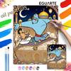 Aladdin Genie Magic Carpet Oil Paint by Numbers Painting Art Kit Handmade Painting Home Decor Gift