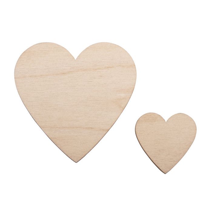 Coeur en bois 31 pièces