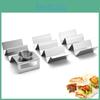 Functional And Chic Stainless Steel Taco Holder With Multiple Compartments For Convenience Ultimate