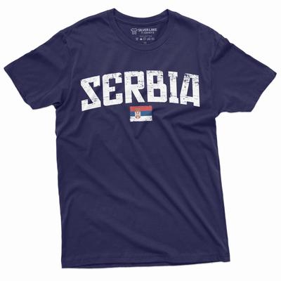 Servië T-shirt Servische Vlag Wapen Tee Srbija Shirt Voetbal Voetbal Tee