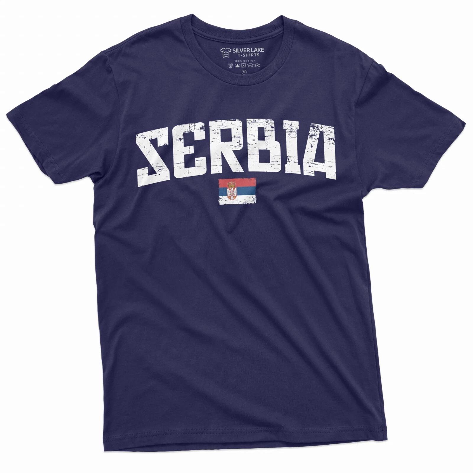 Serbia T-shirt Serbian Flag Coat of Arms Tee Srbija Shirt Soccer Football Tee XXXXL