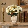 Reusable Silk Floral Stems for Office Desk Sunflower Artificial Flowers, Realistic Fake Bouquet Wedding Home, Rustic Durable Flowers DIY Crafting