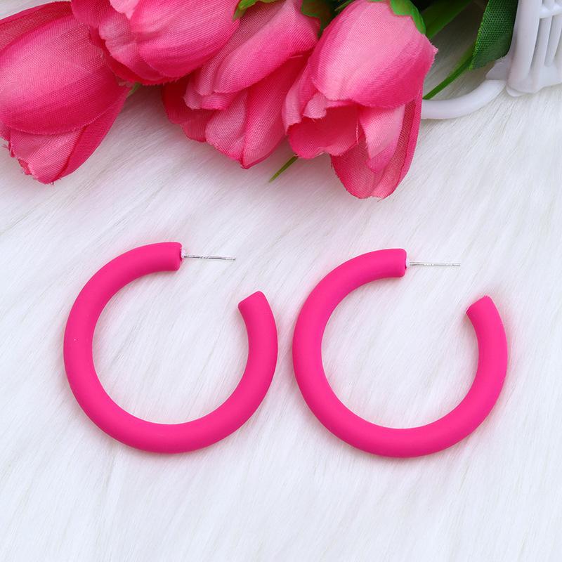 

Модные серьги-кольца в форме буквы C для женщин и девочек, корейские геометрические серьги из смолы и акрила, модные украшения, подарки на вечеринку