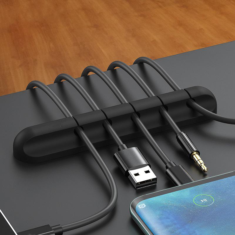 

7 Holes Multi-Funtion Desktop Cable Organizer USB Fixed Cable Storage Finishing