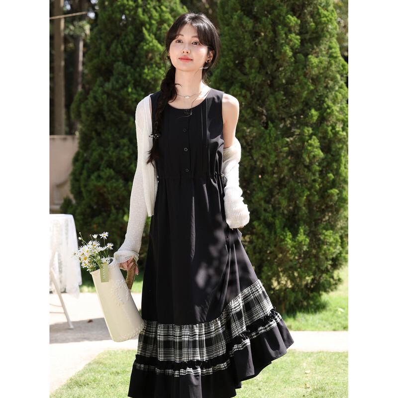 Women s Black Sleeveless French A-Line Maxi Dress S