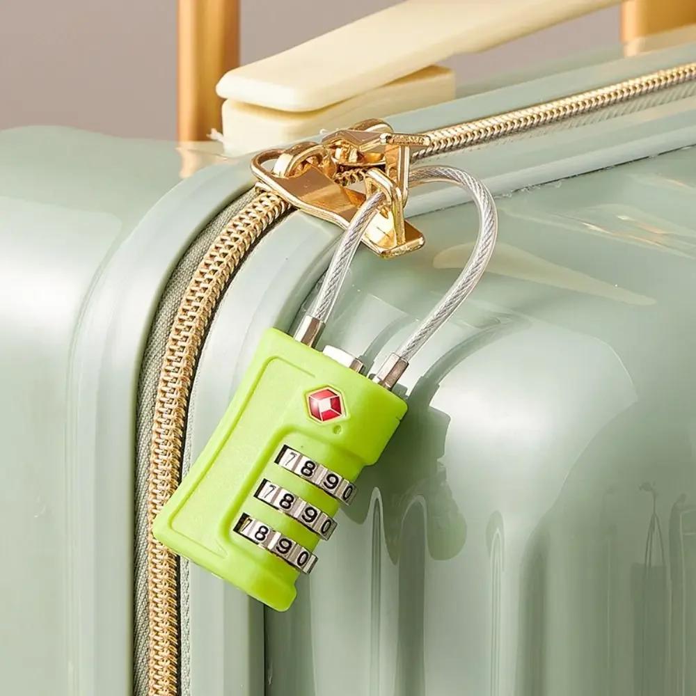 TSA-Zollcodeschloss, tragbares Diebstahlschutzschloss mit 3-stelliger Kombination, Passwortschloss, Reisegepäck-Sicherheitswerkzeug, Schrankschloss