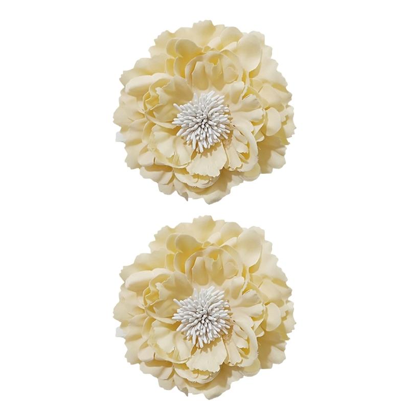 

2 шт. Большие Цветочные Подхваты для Штор Имитация Тканевого Цветка Завязки для Штор для Внутреннего и Наружного Использования Современный Домашний Декор жёлтый