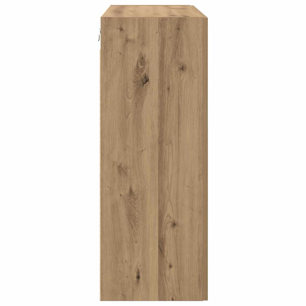 Wall Cabinet Set 2 pcs Artisan Oak Finish 69.5 x 34 x 90 cm Engineered Wood