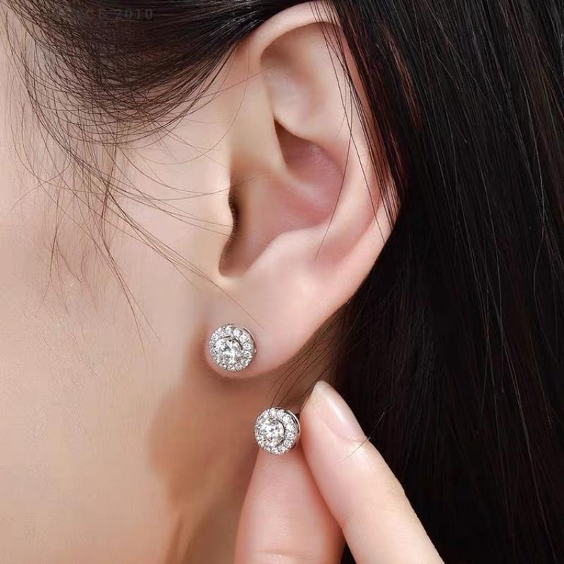 

New Fangxing Earrings, Round Earrings, Women s Niche Design, Light Luxury and Cool Style Ear Accessories 925 sterling silver