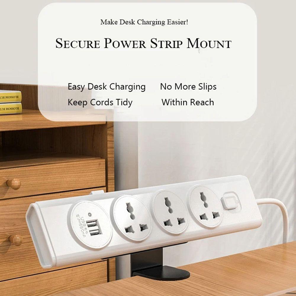 Adjustable Clamp Cable Management Tray Clamp On Outlet Fixing Rack Home