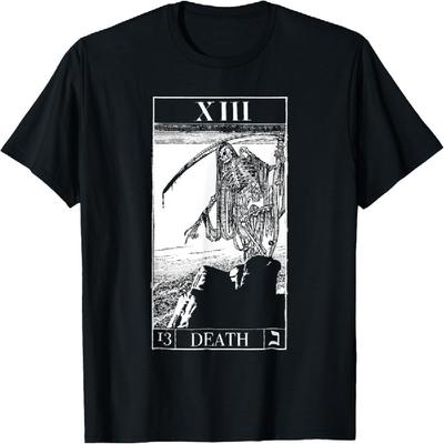 T-shirt Blackcraft Vintage Tarot Carte de la Mort T-shirt La Faucheuse Mort