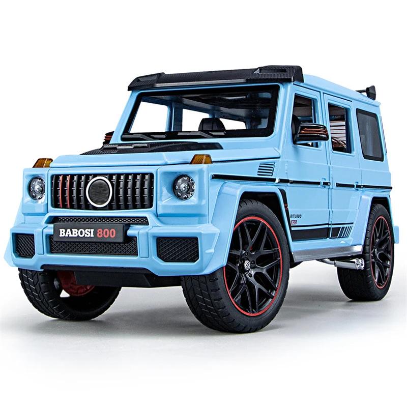 New 1:18 Benz G800 Alloy Car Model Simulation Sound And Light Pull Back Toy Car Off-Road Suv Toy Boy Collection Decoration Gift