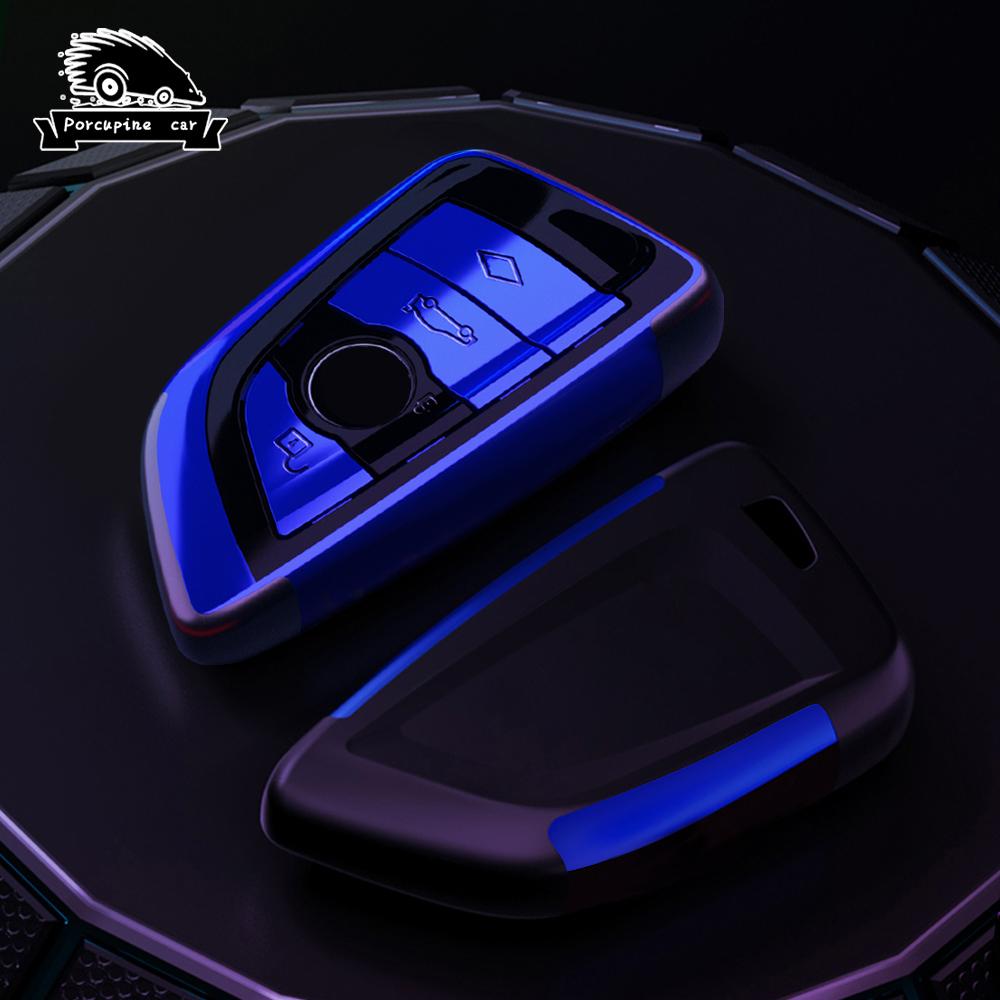 PC Car Key Cover Case Shells for Bmw X1 X3 X5 X6 X7 1 3 5 6 7 Series G20 G30 G11 F15 F16 G01 G02 F48 Keyless Bag Accessories