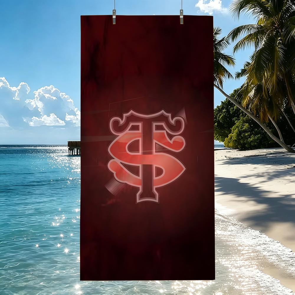 Asciugamano S-Stade Toulousain Asciugamano da spiaggia in microfibra, ad asciugatura rapida, senza sabbia, fibra ultrafine, super morbido.