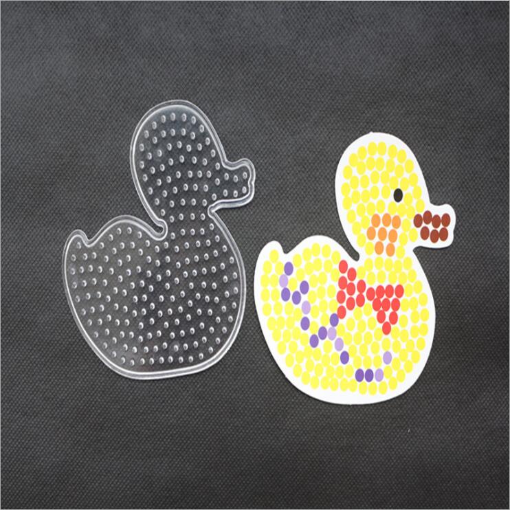 Non-Toxic Yant Jouet 5Mm Mini Pegboard Animal Dog Duck Transparent Template Board Diy Figure Material Board Hama Perler Beads For Children