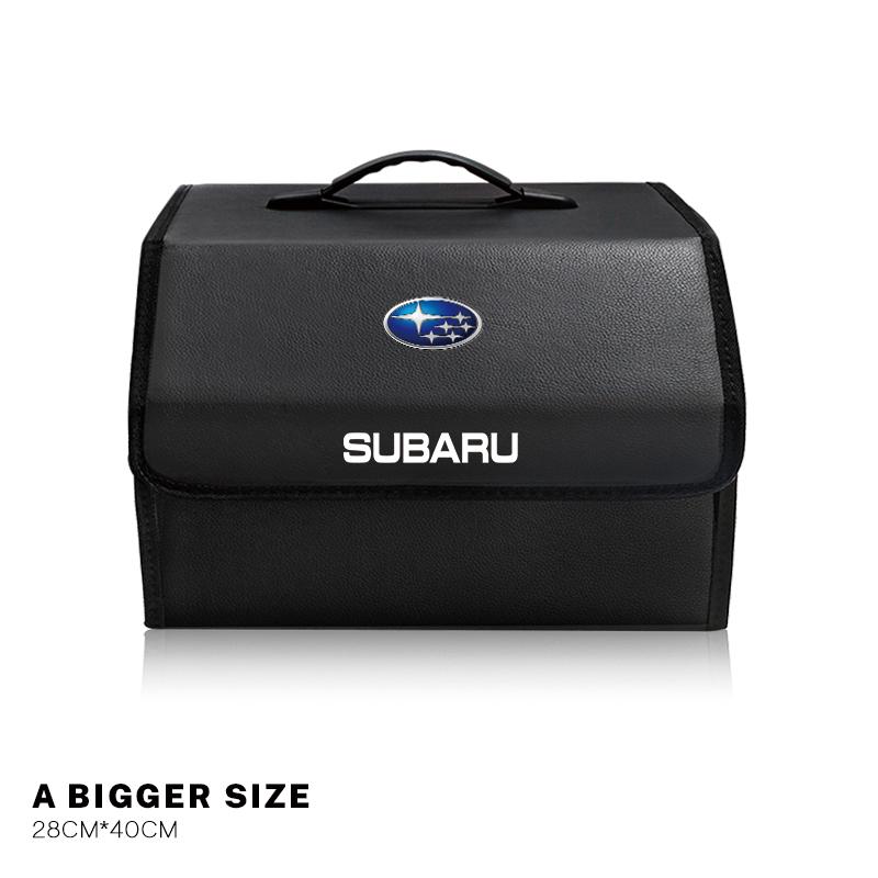 leather Car Organizer Box Trunk Storage Bag For Subaru Levorg BRZ Forester Legacy Mpreza Impreza XV Outback Crosstrek STI Ascent Y12