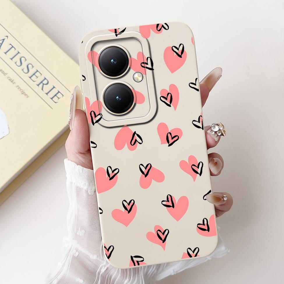 For Xiaomi Poco M6 5G Case Cover Silicone Luxury Fashion Flowers Kawaii Cute Cat Shockproof Phone Case 23128PC33I