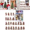 Christmas Countdown Calendar Box With Santa Claus Acrylic Assembled Decor For Holiday Gift Giving