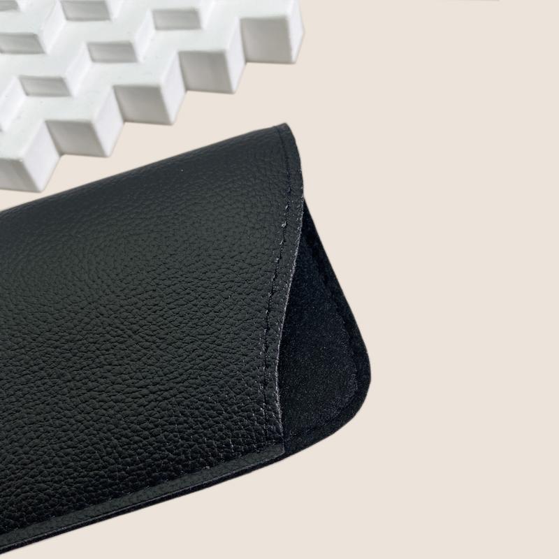 Estuche para gafas de PU Soporte para gafas para gafas de sol Negro