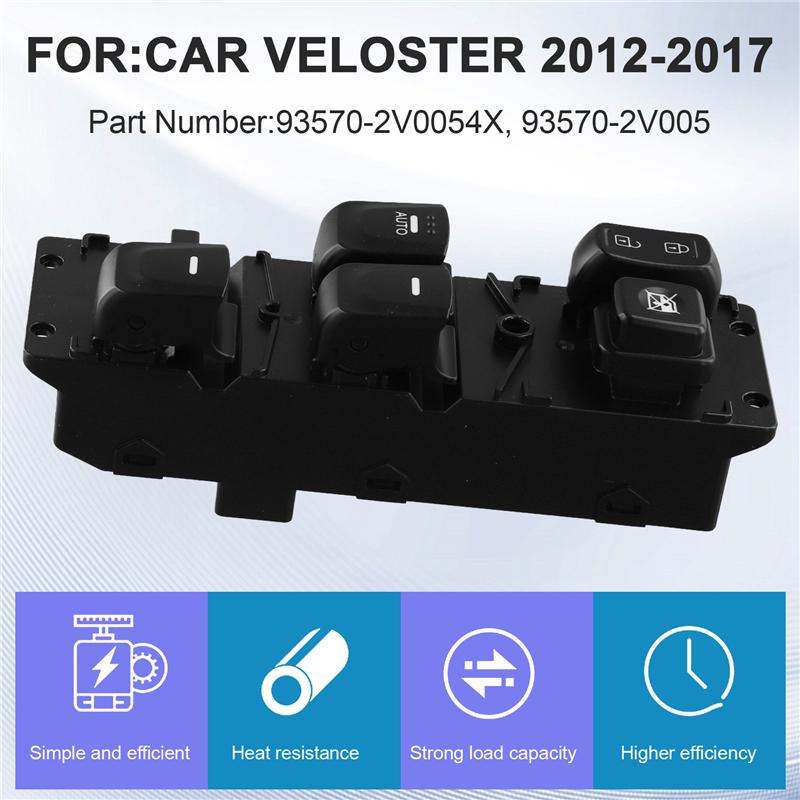 Portable 93570-2V005 Car Door Window Switch Window Lift Switch For Hyundai Veloster 2012-2017 93570-2V0054X