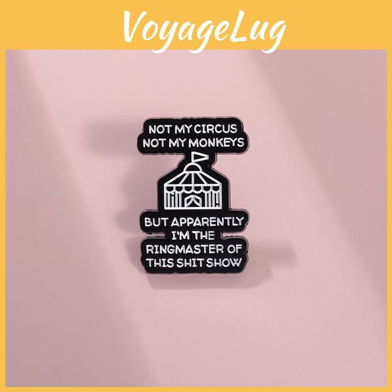 Black Enamel Creative Badge Featuring Stylish Letters For Wearers Fashionforward