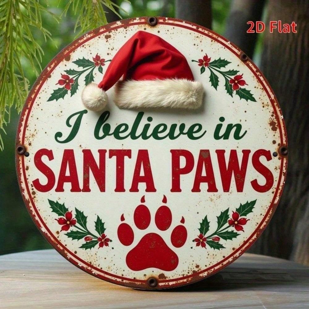 Retro Metal Tin Sign 8x8 Inch Vintage Christmas Wall Decor for Home Bar Cafe Gift