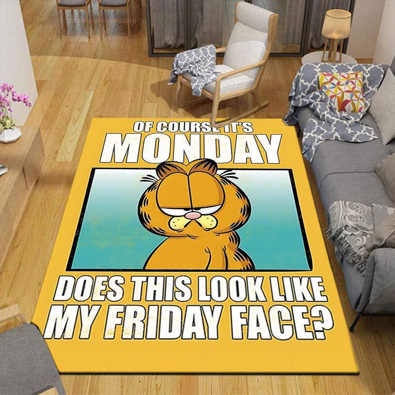 1Pc Not Friday Face Printed Flannel Rug Soft Non Slip Carpet for Bedroom Living Room Office Floor Outdoor Home Decor Xmas Gift Q180