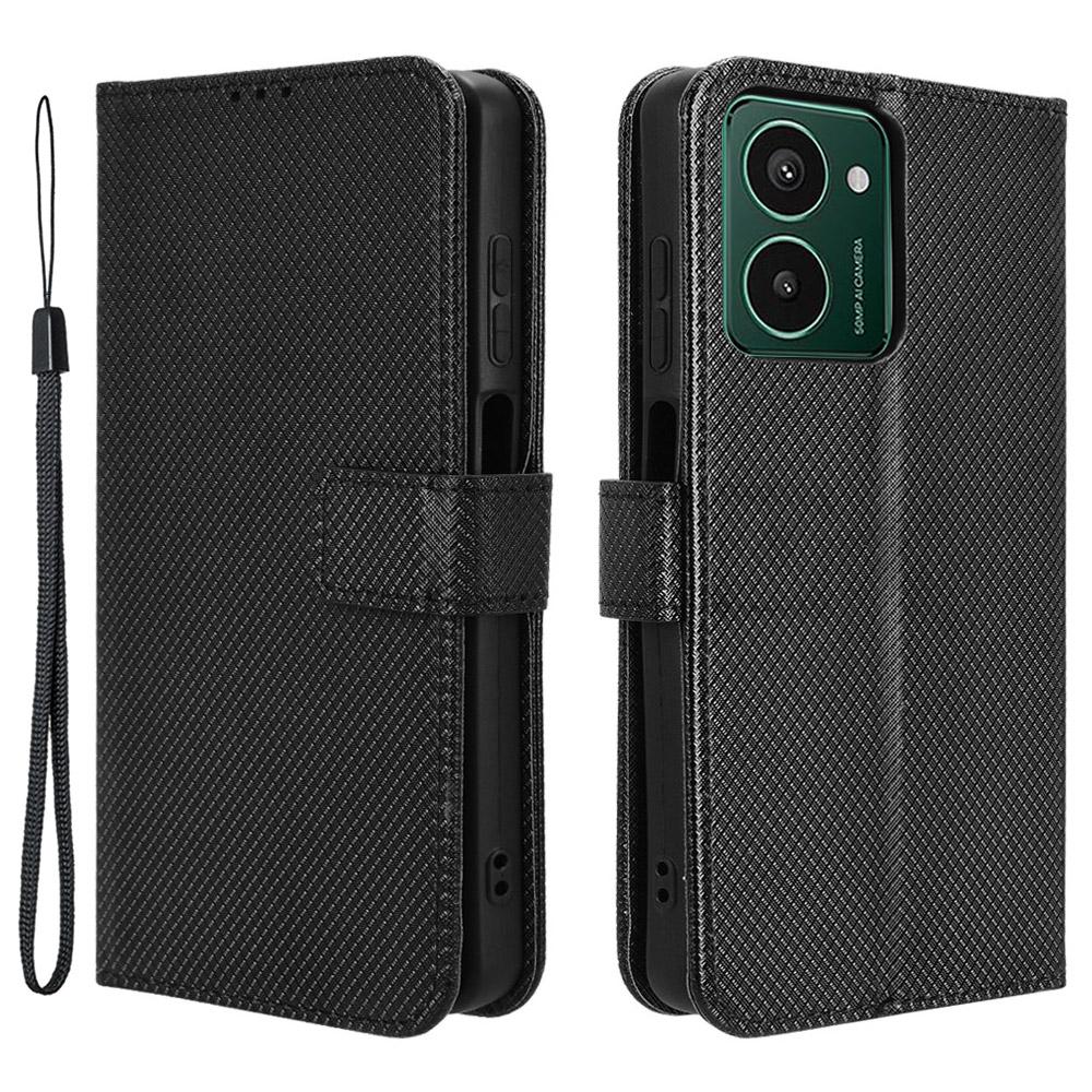 For HMD Pulse/Pulse Pro/Pulse+ Case PU Leather Diamond Texture Protective Phone Cover