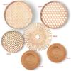 Bohemian Woven Wall Basket Set - Handwoven Hanging Decor for Living Room or Entrance