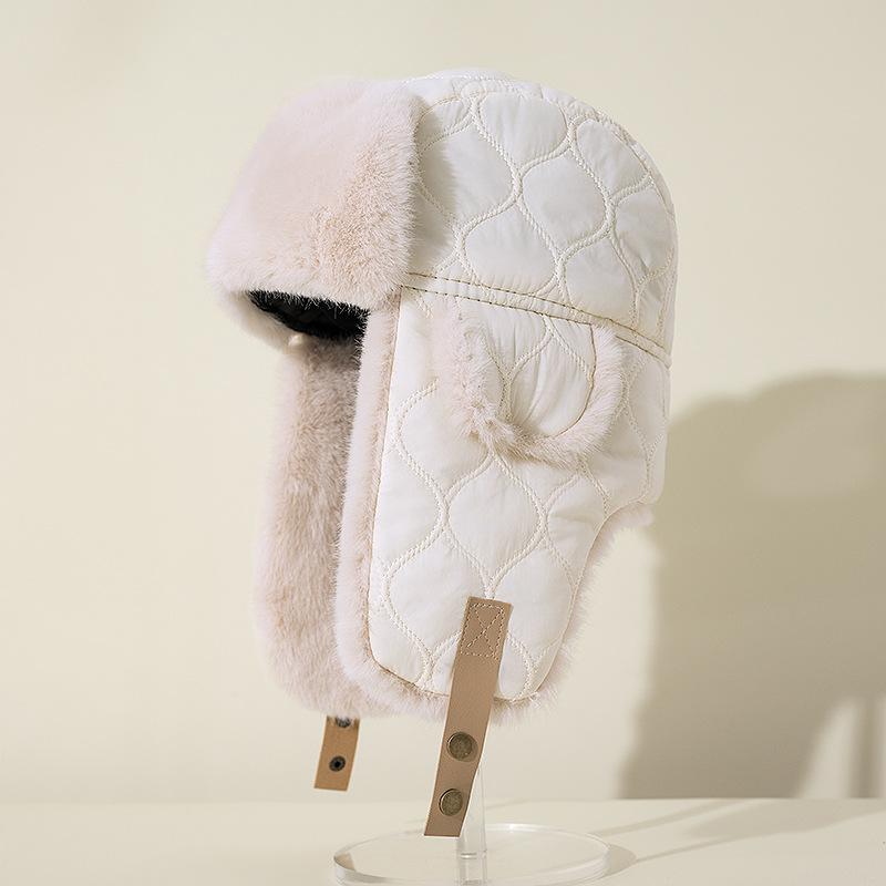 Soft Thickened Lei Feng Cap Female Fall and Winter Warm Ear Protection Cap Male Cycling Windproof Cold Cap Fashionable Versatile Lightweight