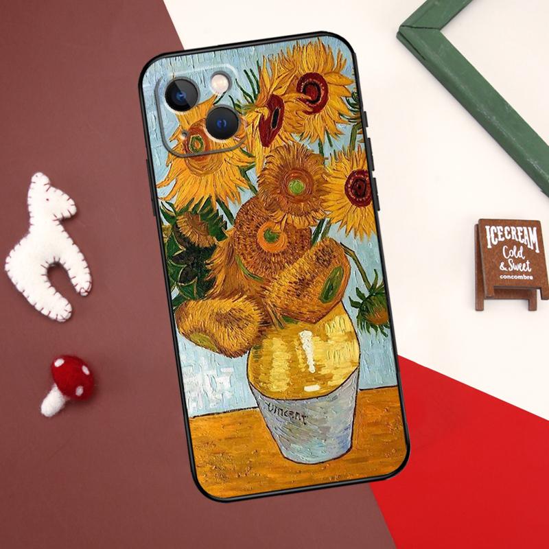 Sunflower Case For iPhone X XR XS Max 12 13 Mini 7 8 Plus SE 2020 11 12 13 14 15 Pro Max Back Cover