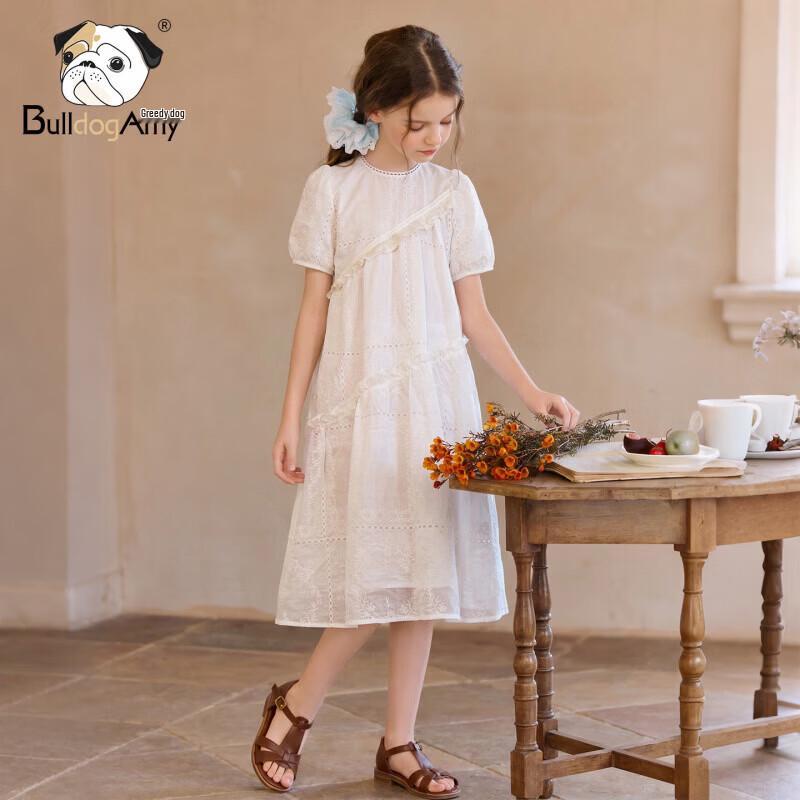 CHANZUIGOU Girls' White Moonlight Tencel Dress