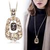 Korean Style Luxury Water Drop Pendant Women's Sweater Chain Necklace - Elegant & Versatile for Autumn/Winter Fashion